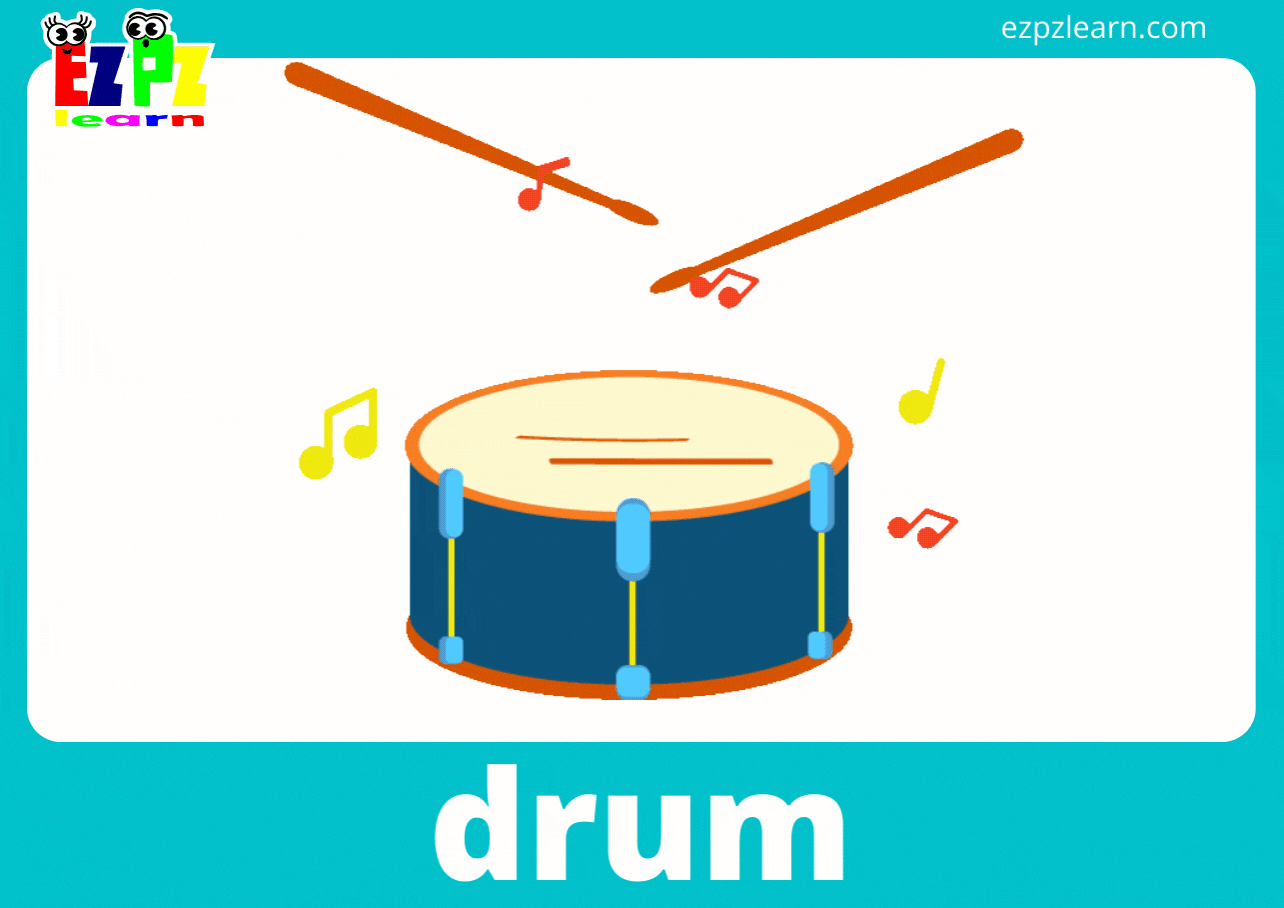 Animated Flashcards With Sound Musical Instruments - Ezpzlearn.com